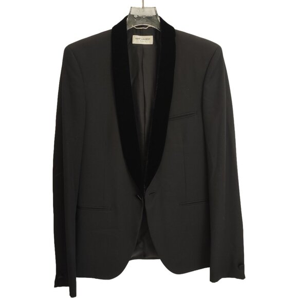Saint Laurent Black Wool Long Sleeve Casual Blazer - Picture 1 of 7